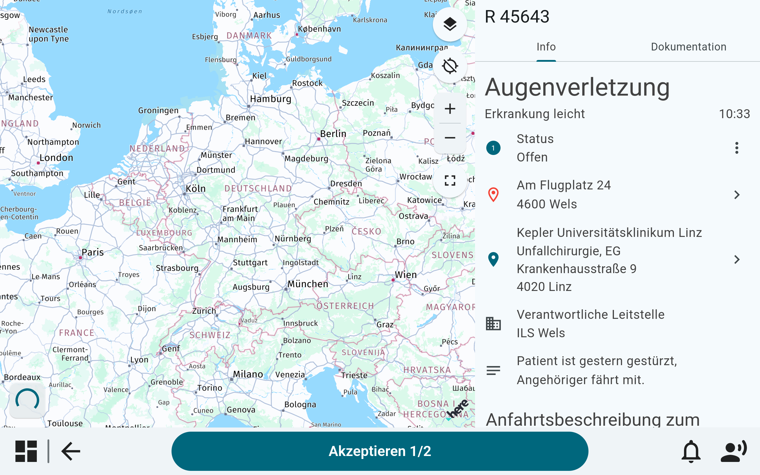 Einsatzinformationen in resQnect Drive 1.27.1